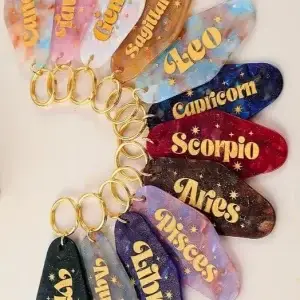 Zodiac Sign Keychain