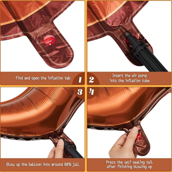 4pcs Western Theme Party Balloons Including 2pcs Cowgirl Boot Shaped Balloons And 2pcs Cowgirl Hat Shaped Foil Balloons For Bachelor Party Decoration - Image 2