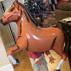 2pcs Aluminum Foil Horse Shaped Balloon Party Decoration, Birthday Party Decor