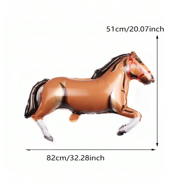 2pcs Aluminum Foil Horse Shaped Balloon Party Decoration, Birthday Party Decor - Image 2